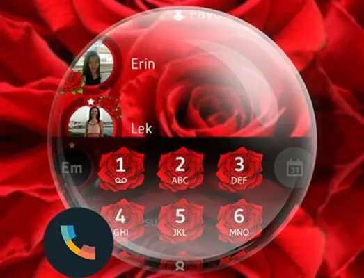 Theme Dialer Love Rose android App screenshot 0