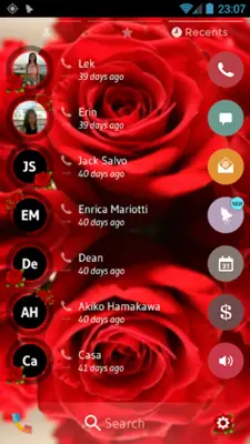 Theme Dialer Love Rose android App screenshot 2